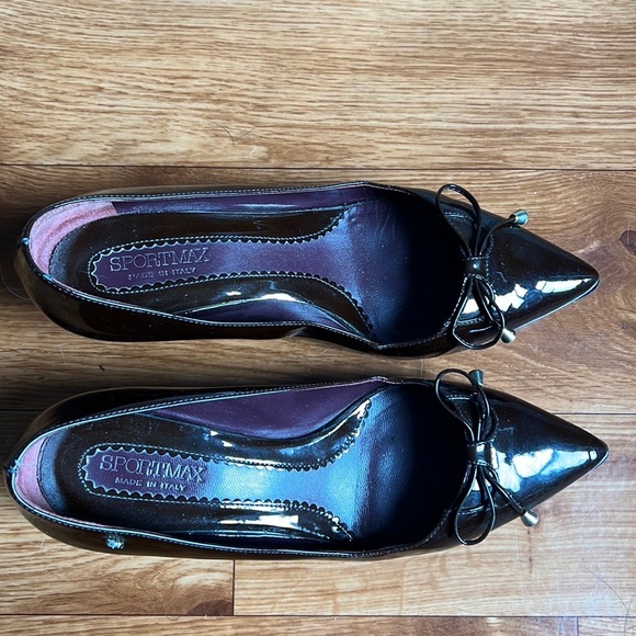 Sportmax brown patent leather kitten heel - size IT 38 (US 8) - Picture 3 of 9